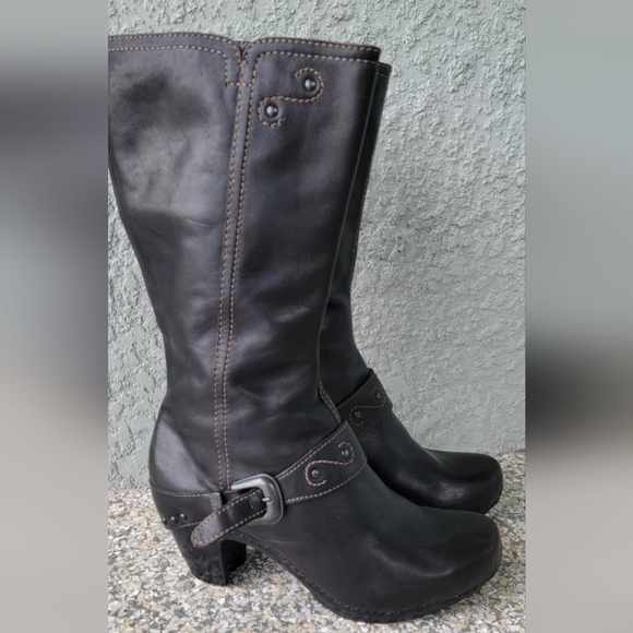 Dansko Black Heeled Boots - Picture 1 of 11